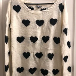 Express heart sweater